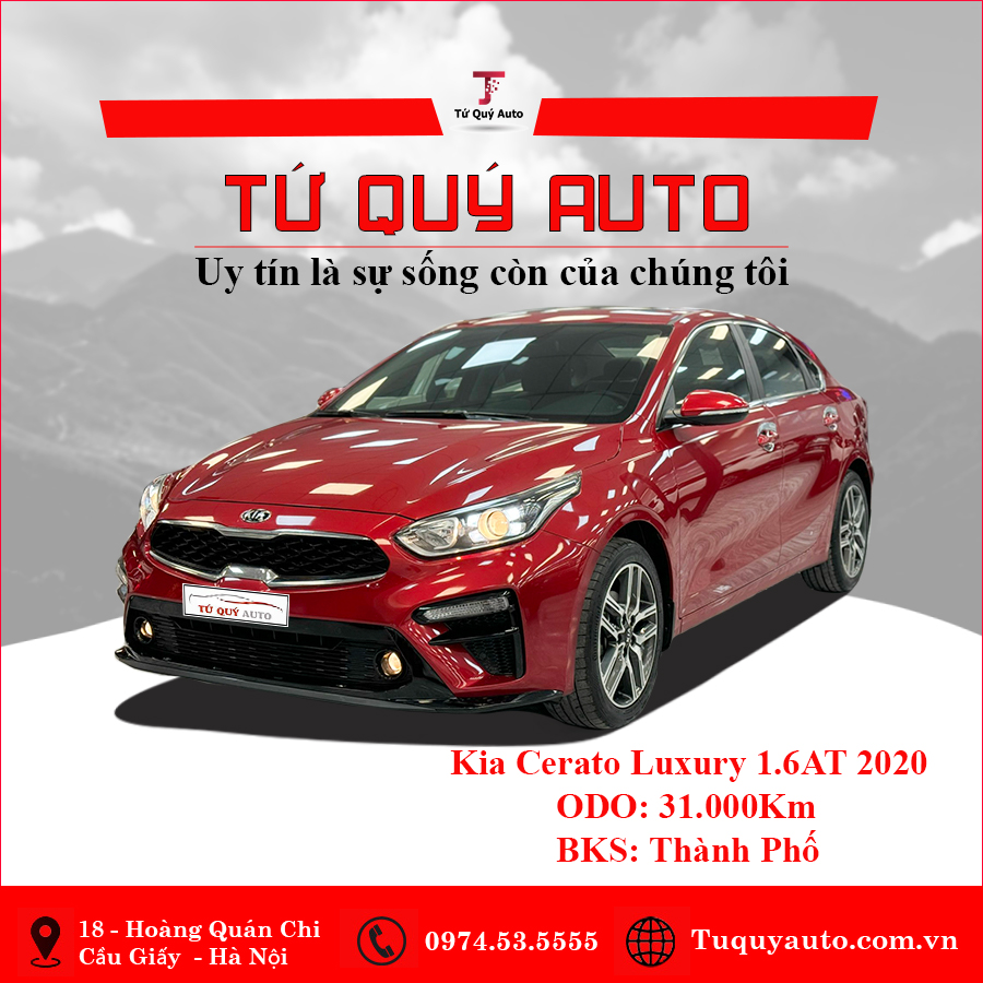 Xe Kia Cerato 1.6 AT Luxury 2020 - Đỏ