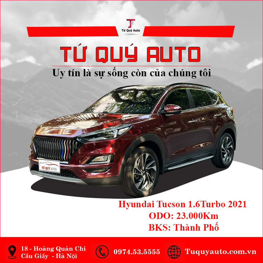 Xe Hyundai Tucson 1.6 AT Turbo Đặc biệt 2021 - Đỏ Mận