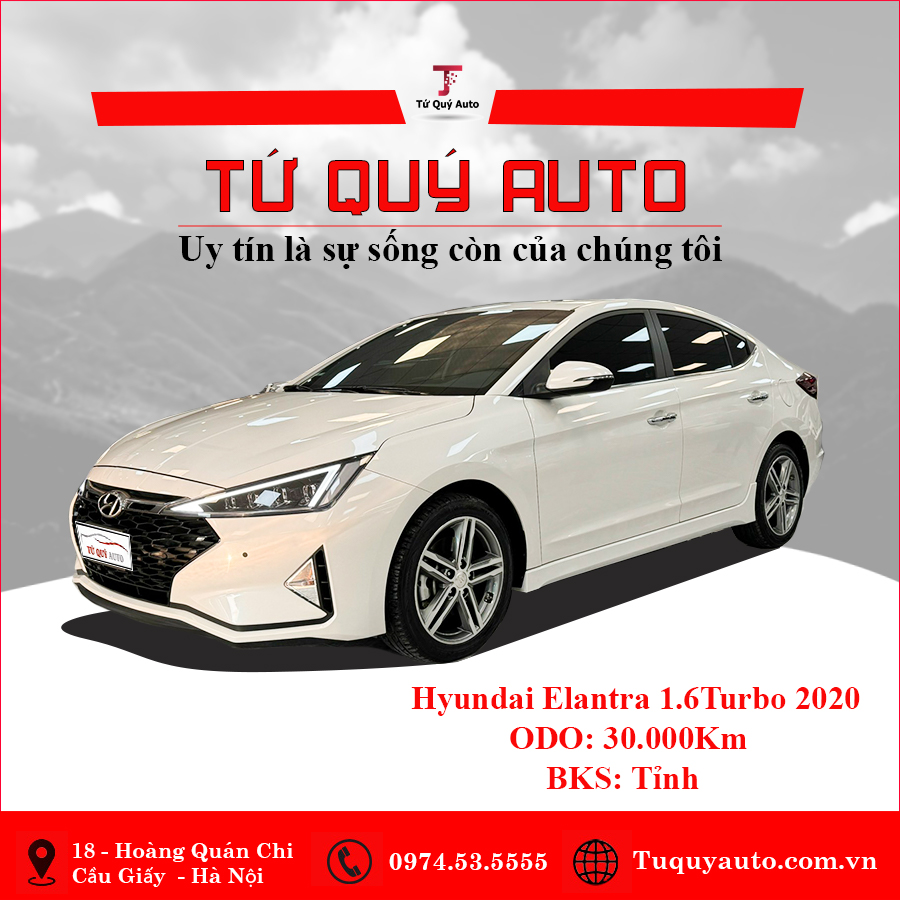 Xe Hyundai Elantra Sport 1.6 AT 2020 - Trắng