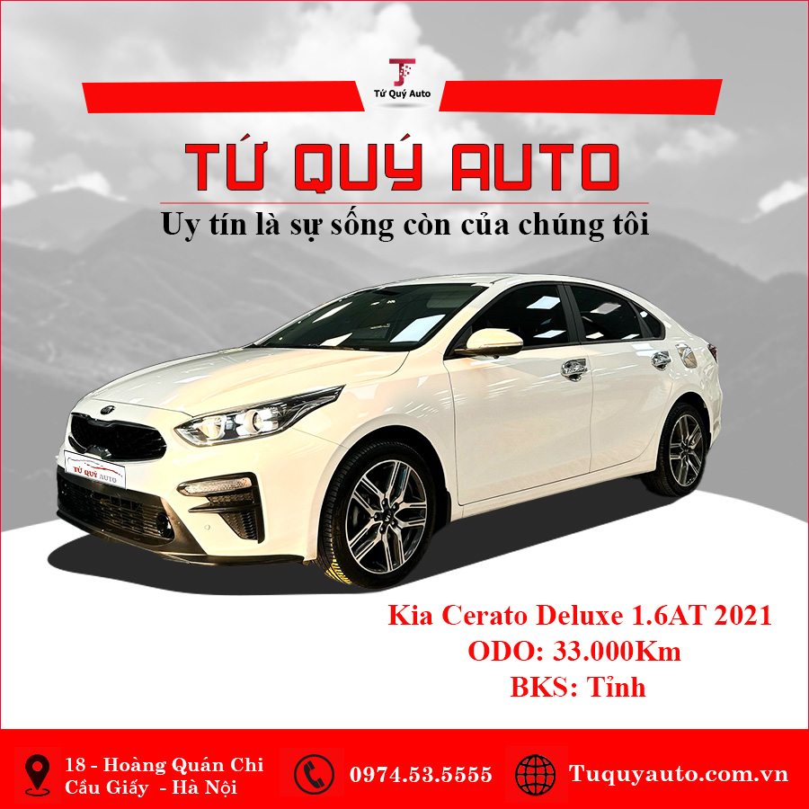 Xe Kia Cerato 1.6 AT Deluxe 2021 - Trắng