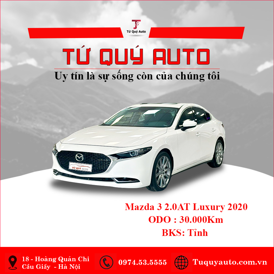 Xe Mazda 3 2.0L Signature Luxury 2020 - Trắng