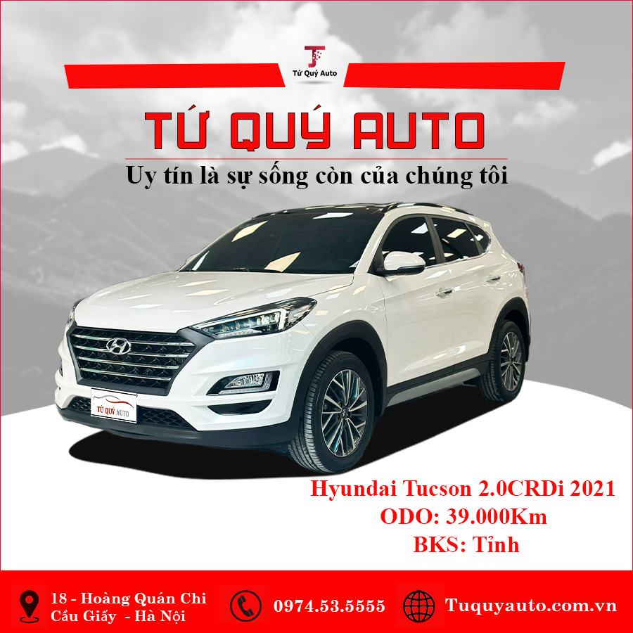 Xe Hyundai Tucson 2.0 AT CRDi Đặc biệt 2021 - Trắng