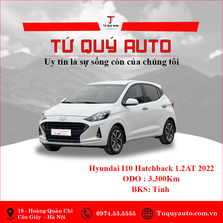 Xe Hyundai i10 Hatchback 1.2 AT 2022 - Trắng