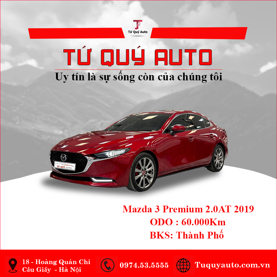 Xe Mazda 3 2.0L Signature Premium 2019 - Đỏ