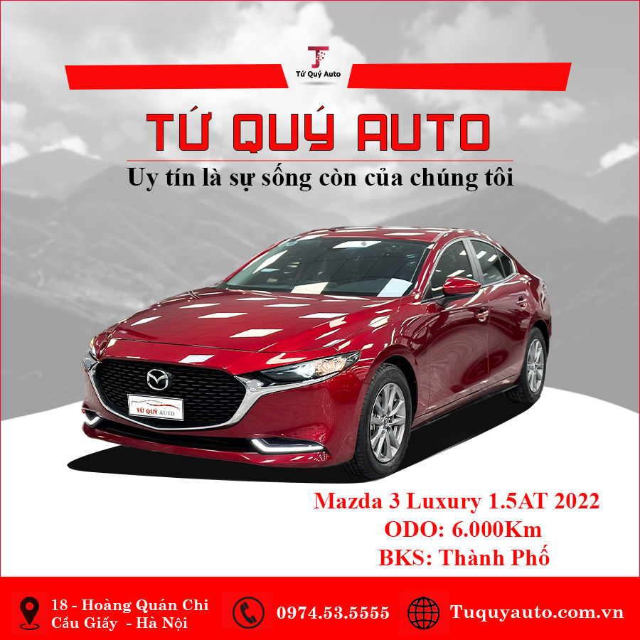 Xe Mazda 3 1.5L Luxury 2022 - Đỏ