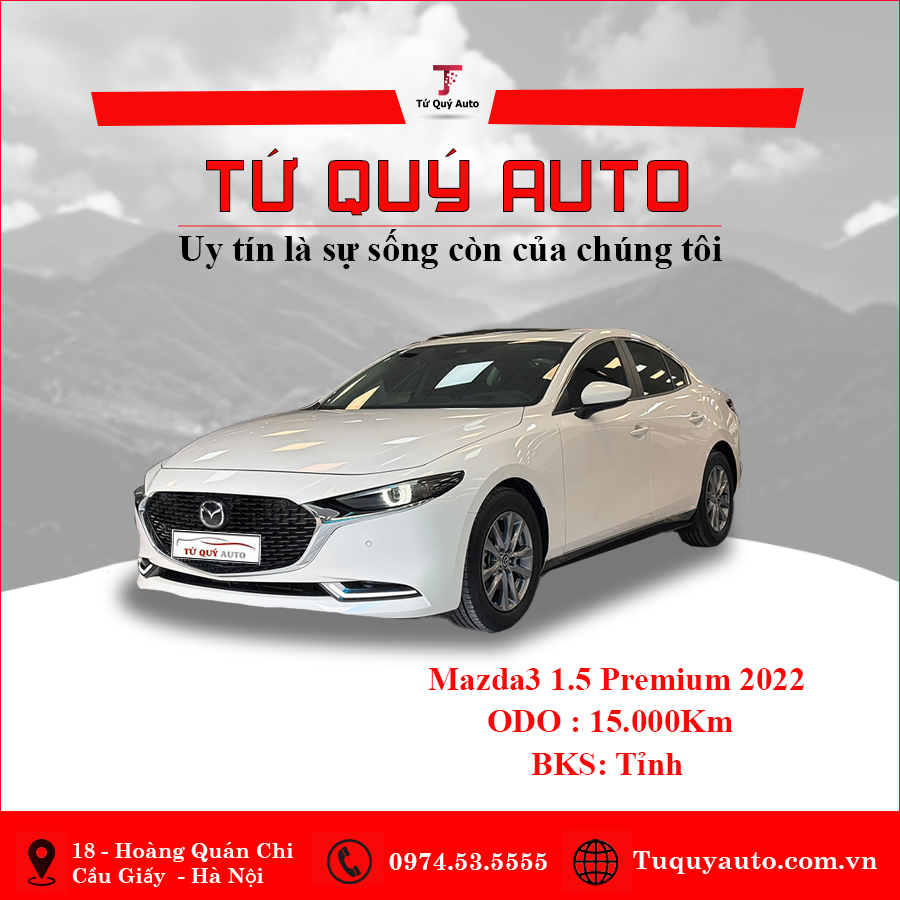 Xe Mazda 3 1.5L Premium 2022 - Trắng