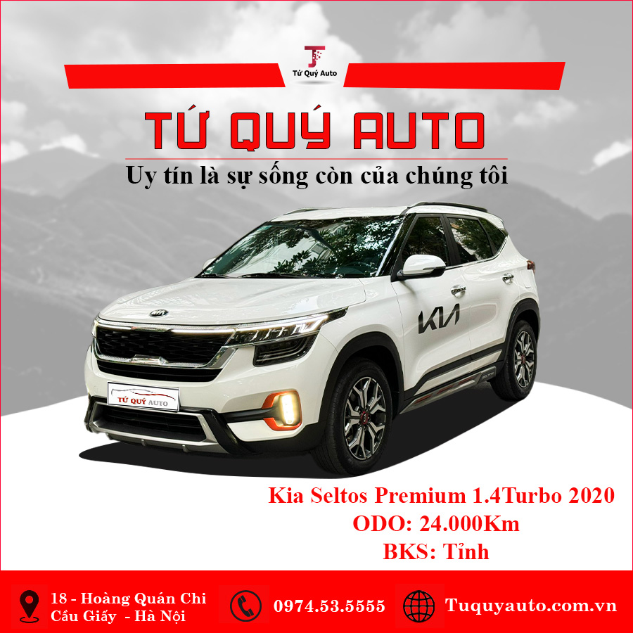 Xe Kia Seltos Premium 1.4 AT 2020 - Trắng