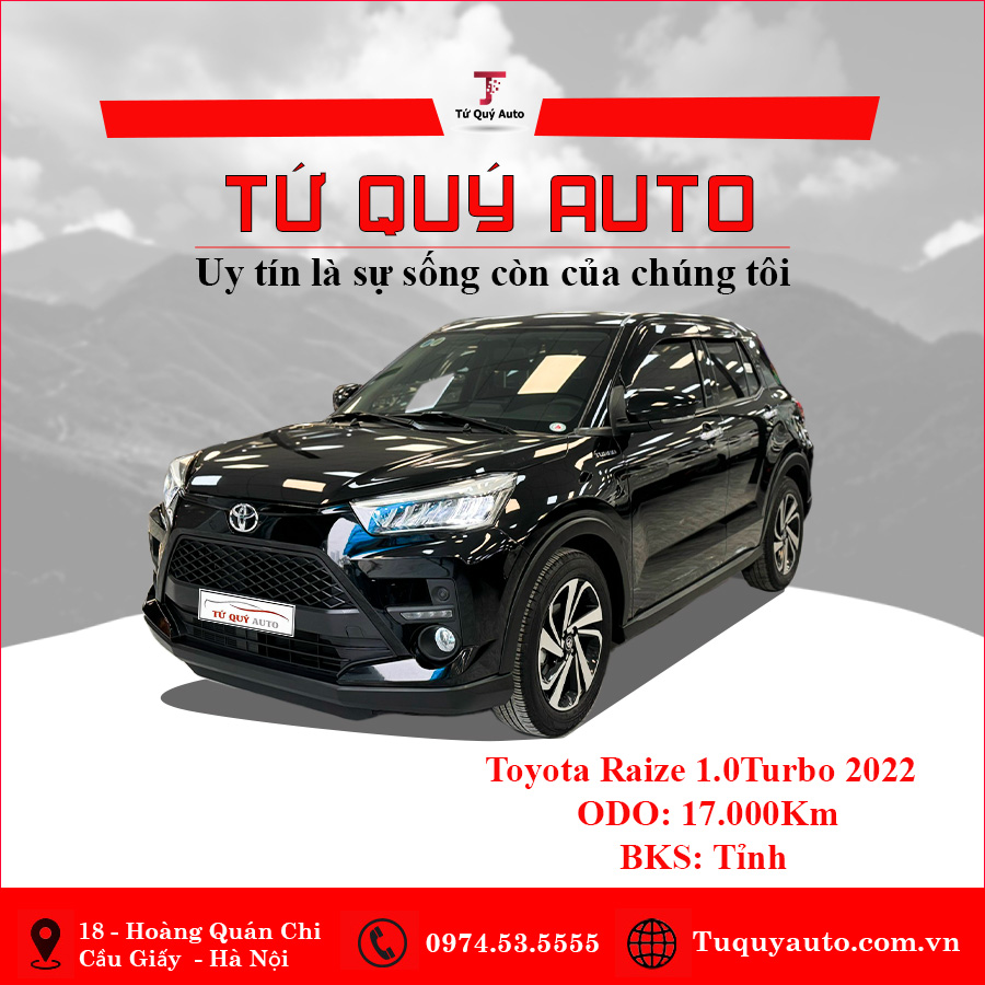 Xe Toyota Raize G 1.0 CVT 2022 - Đen