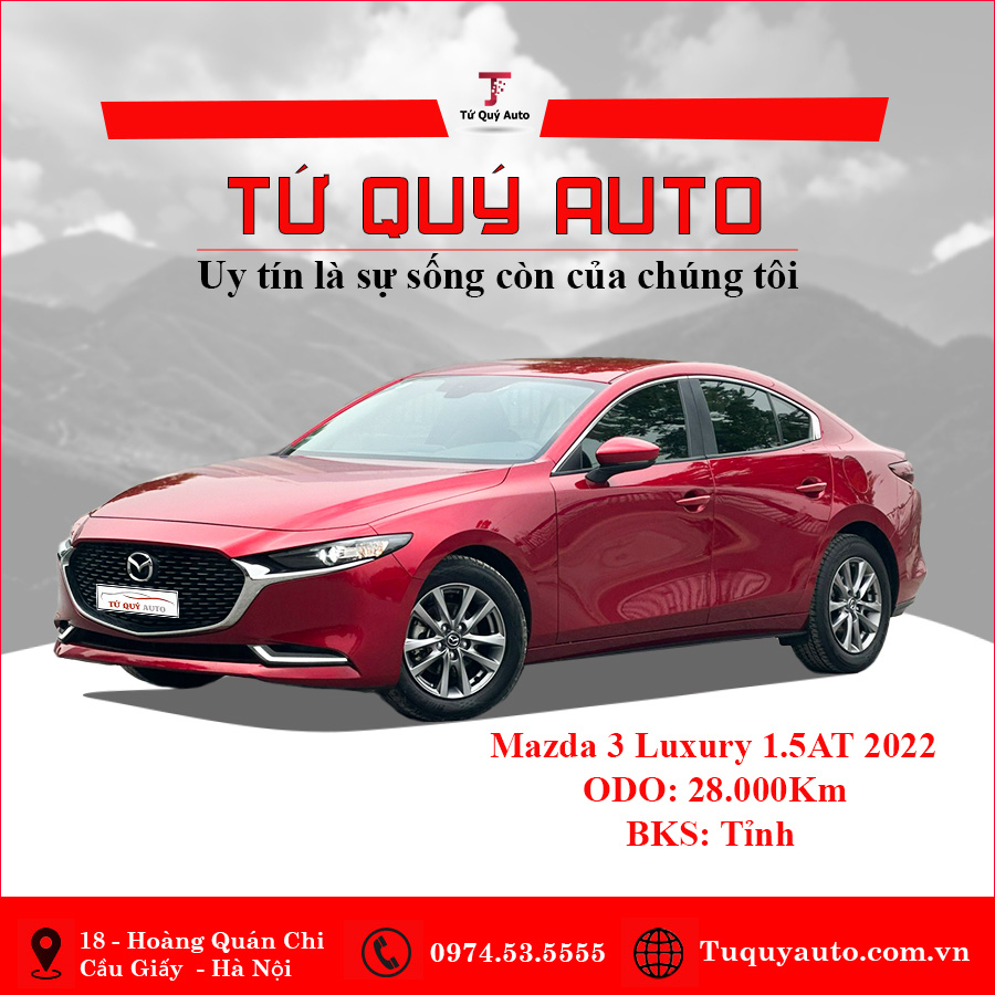 Xe Mazda 3 1.5L Luxury 2022 - Đỏ