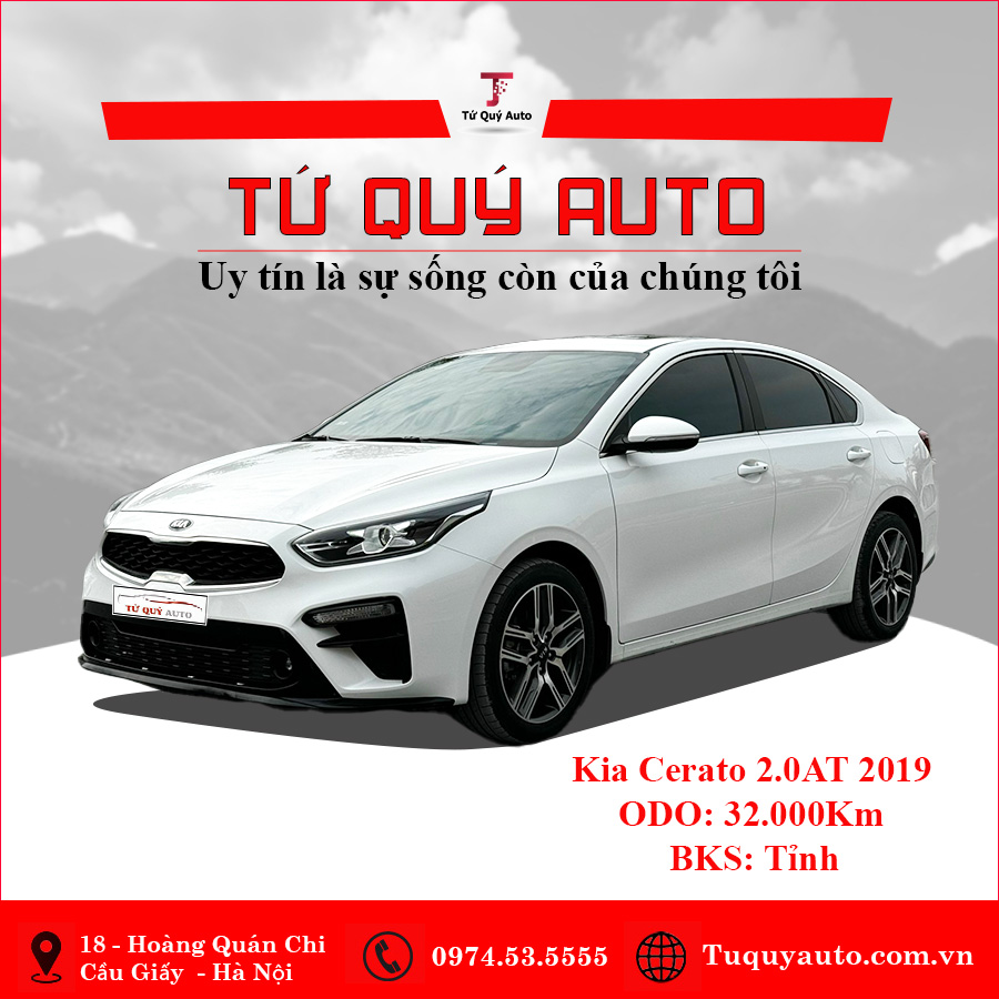 Xe Kia Cerato 2.0 AT Premium 2019 - Trắng