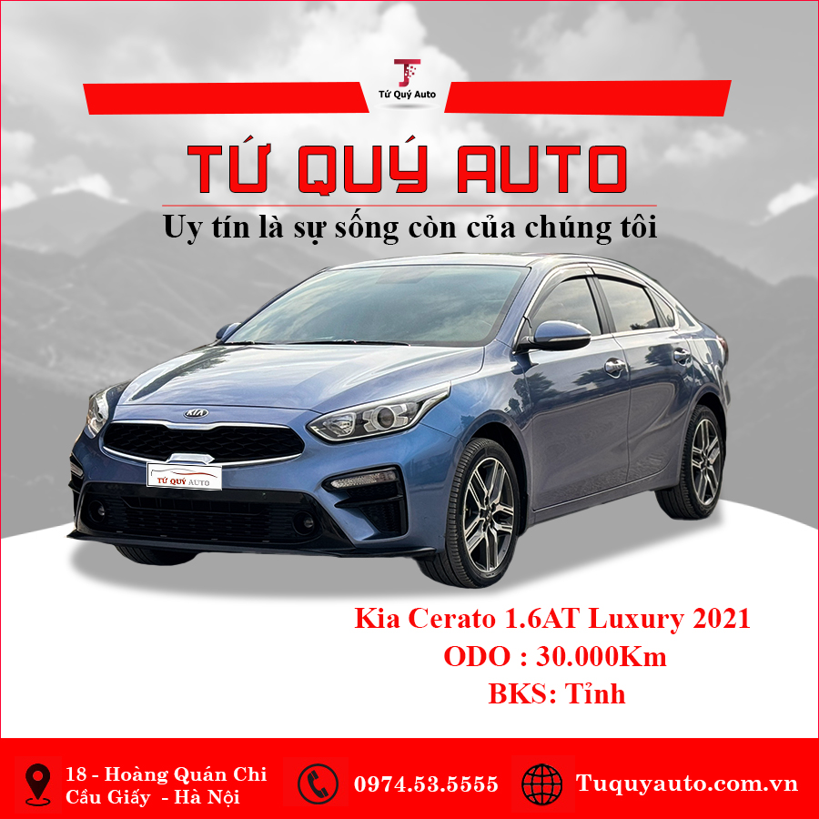 Xe Kia Cerato 1.6 AT Luxury 2021 - Xanh