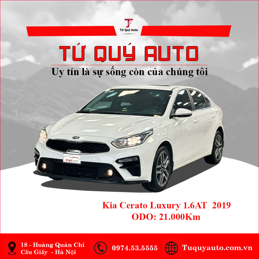 Xe Kia Cerato 1.6 AT Luxury 2019 - Trắng