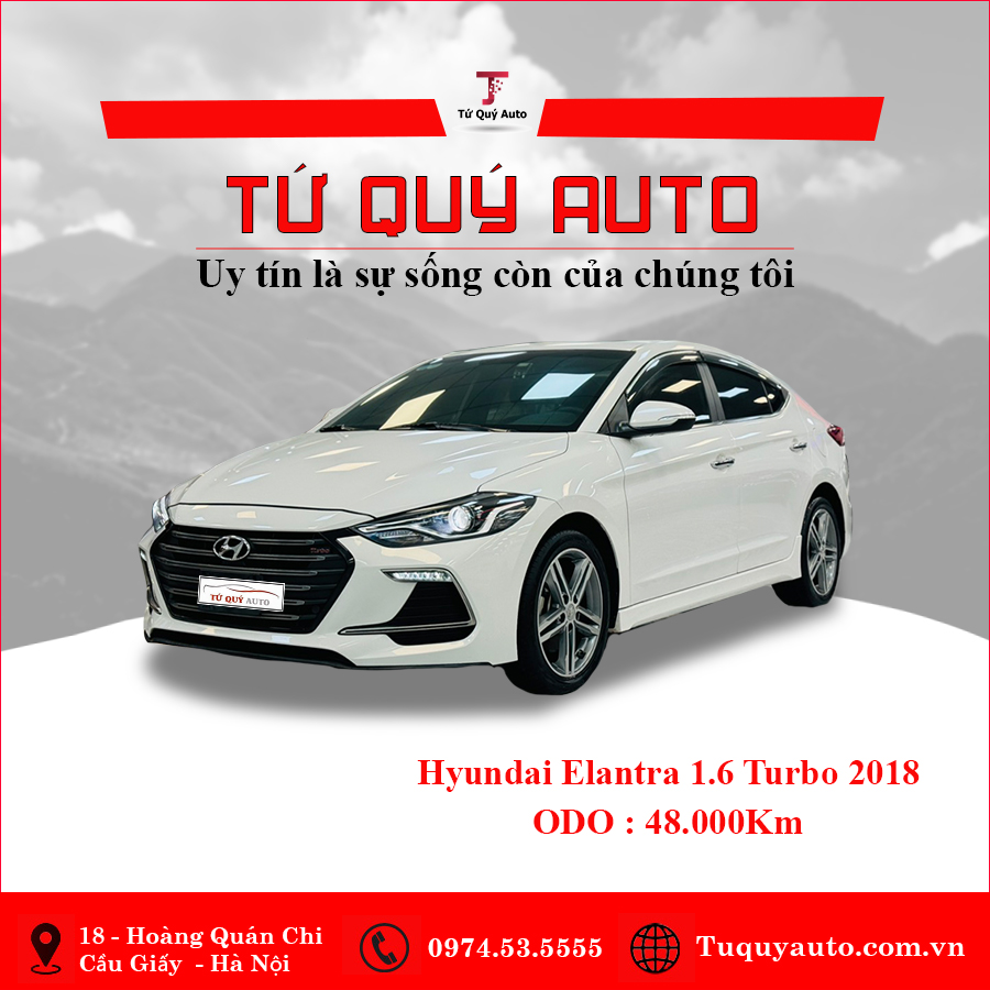 Xe Hyundai Elantra Sport 1.6 AT 2018 - Trắng