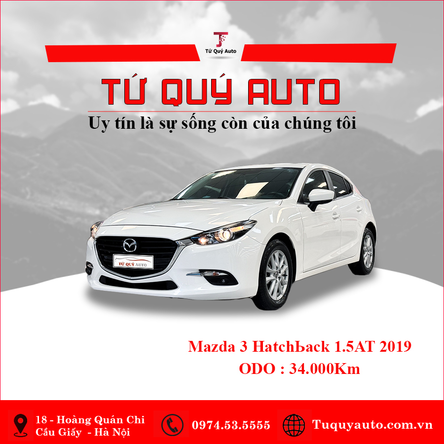 Xe Mazda 3 1.5L Hatchback 2019 - Trắng