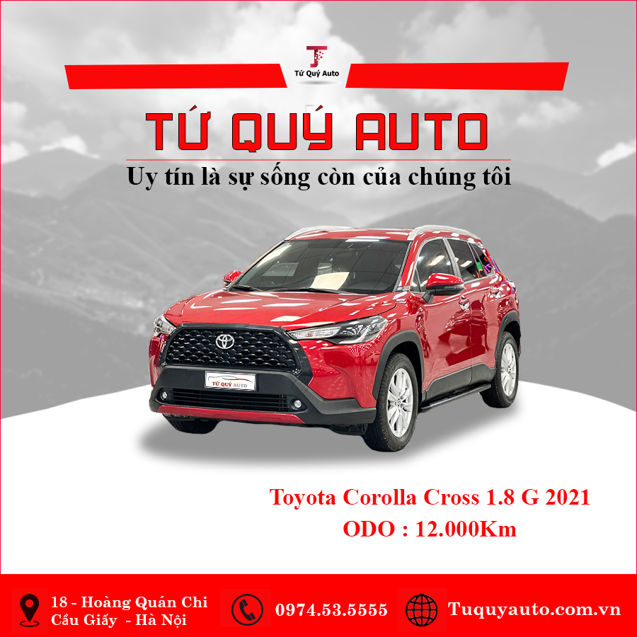 Xe Toyota Corolla Cross 1.8G 2021 - Đỏ