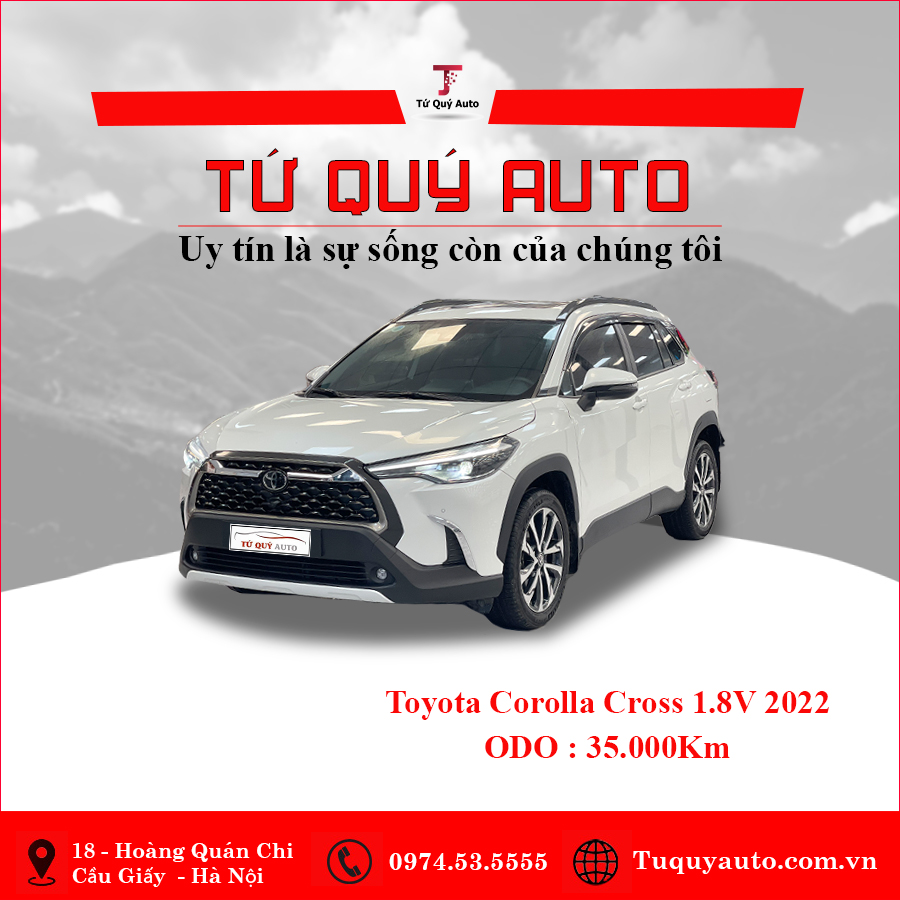 Xe Toyota Corolla Cross 1.8V 2022 - Trắng