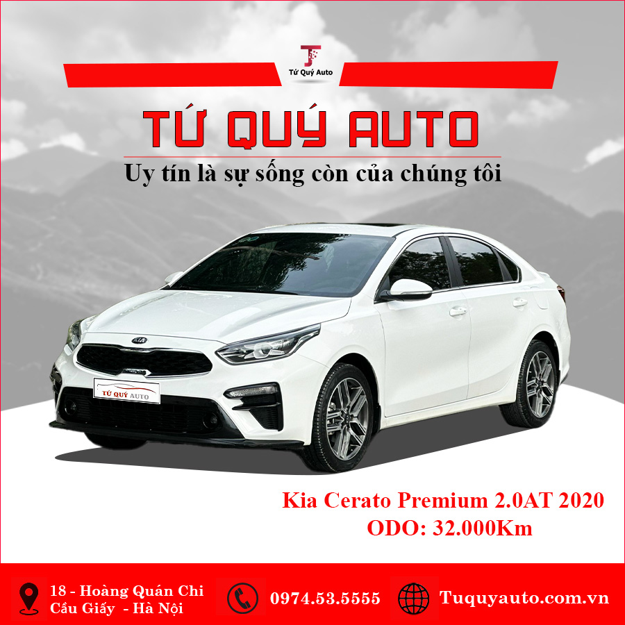 Xe Kia Cerato 2.0 AT Premium 2020 - Trắng