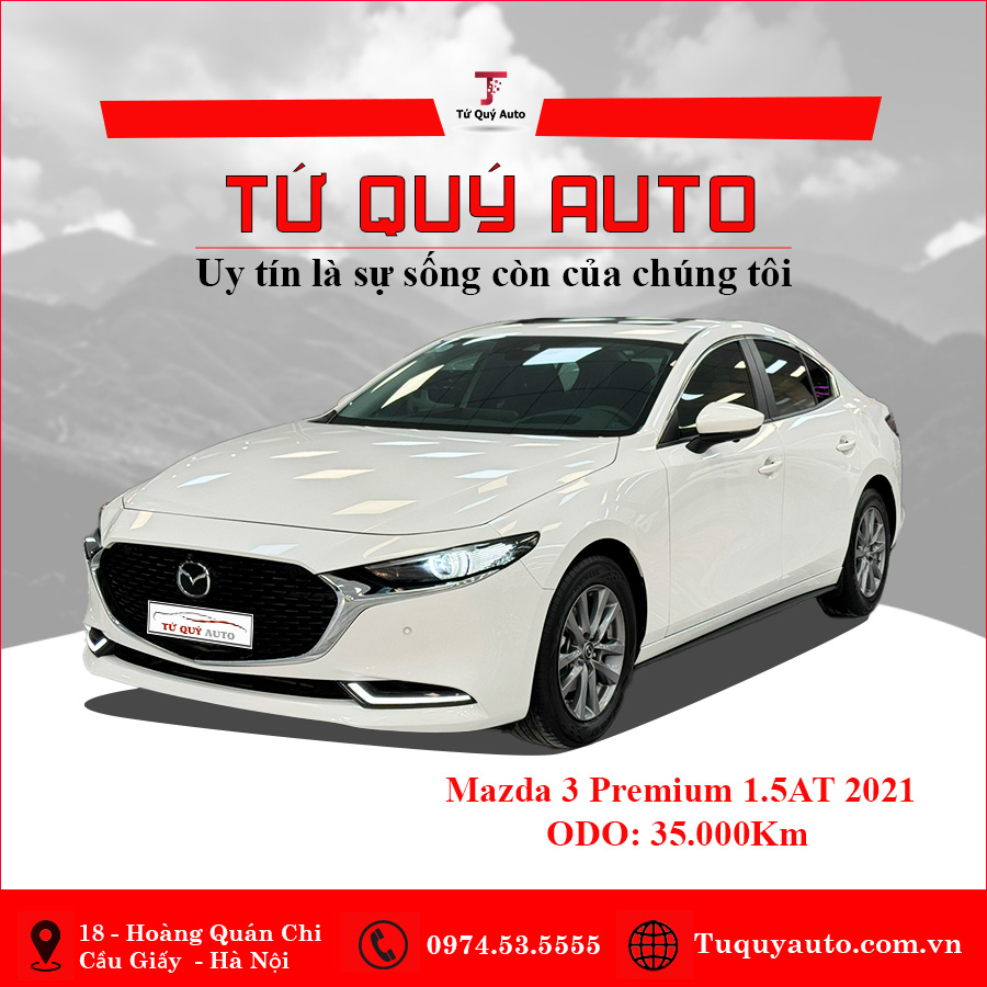 Xe Mazda 3 1.5L Premium 2021 - Trắng