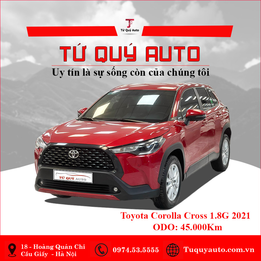 Xe Toyota Corolla Cross 1.8G 2021 - Đỏ