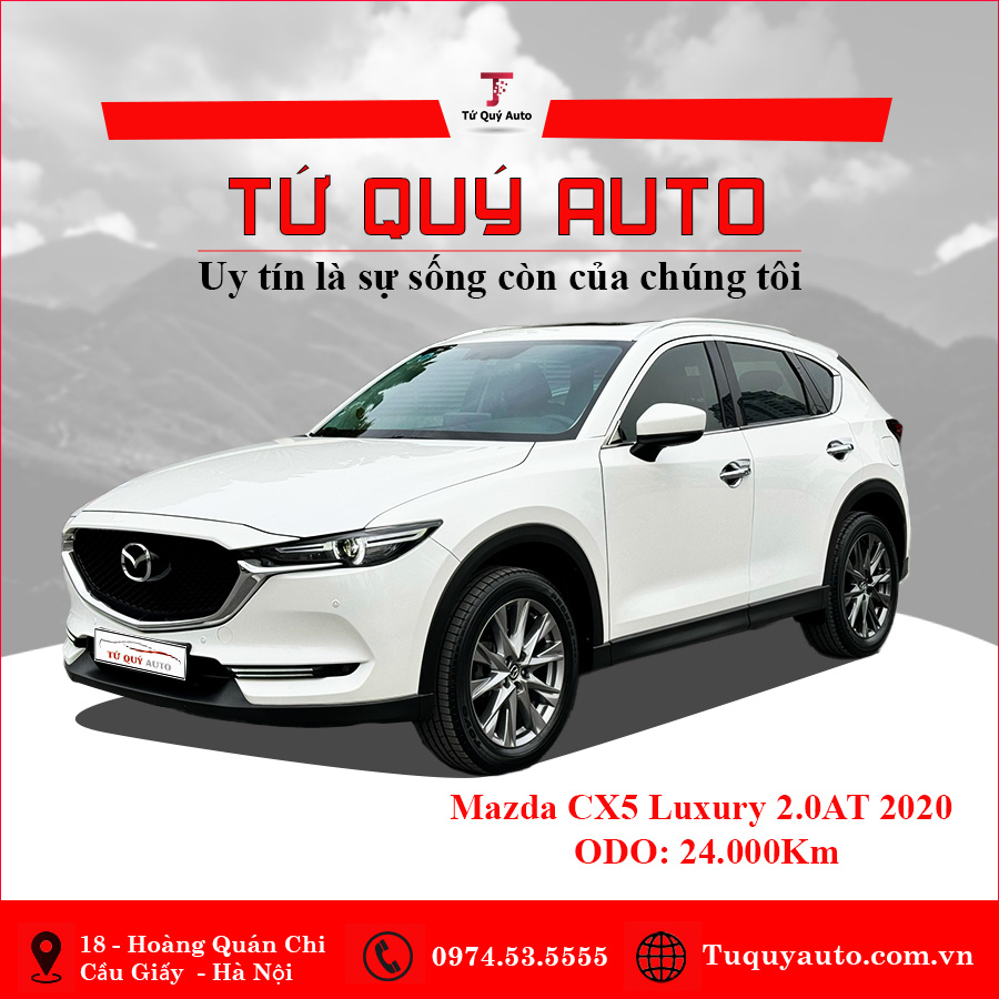 Xe Mazda CX5 2.0 Luxury 2020 - Trắng