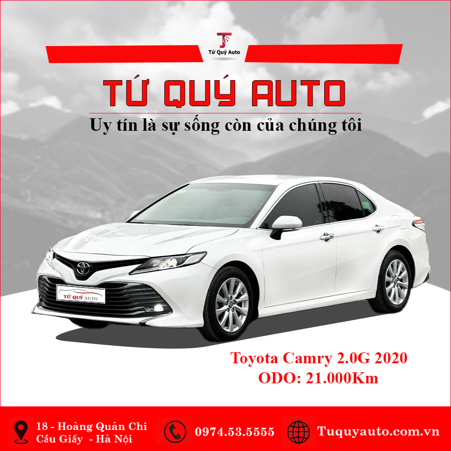 Xe Toyota Camry 2.0G 2020 - Trắng