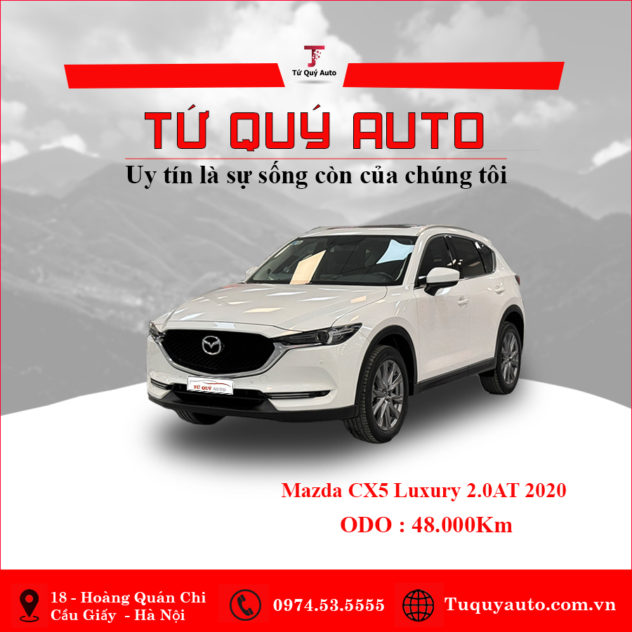 Xe Mazda CX5 2.0 Luxury 2020 - Trắng