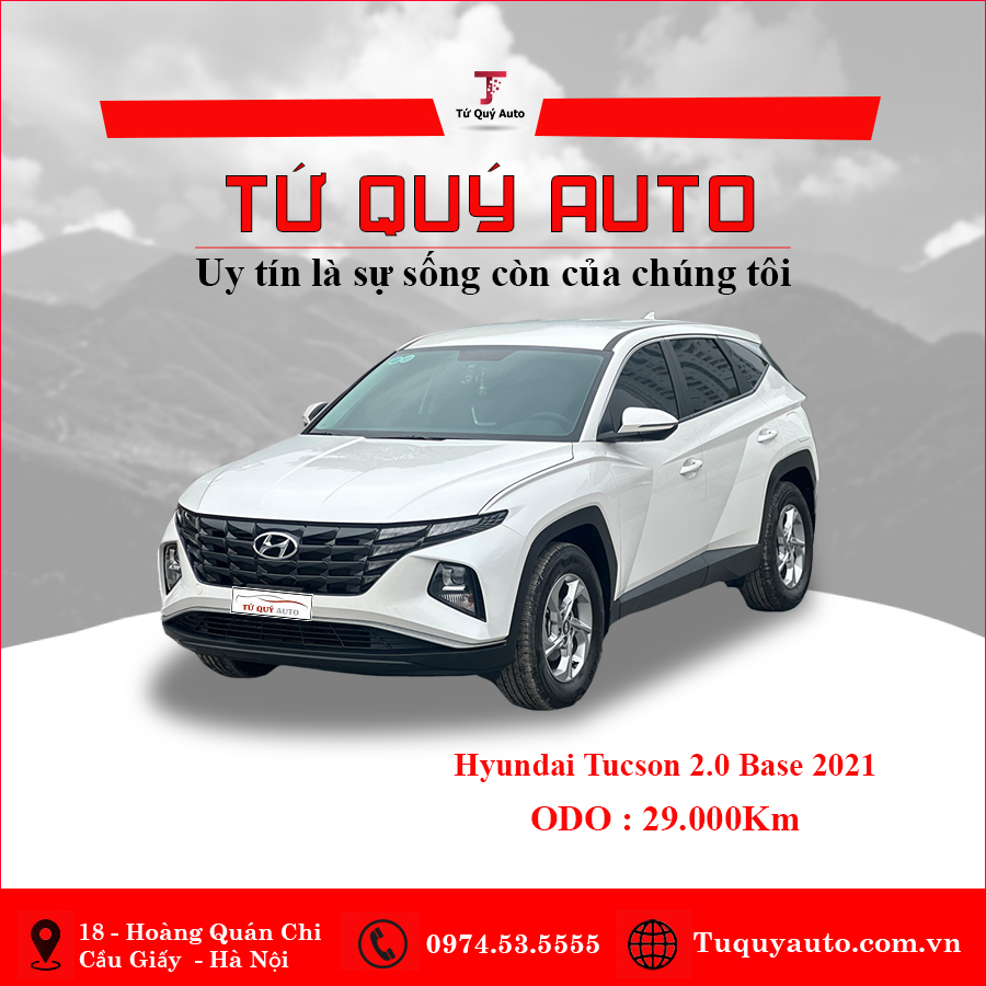 Xe Hyundai Tucson 2.0 AT Tiêu chuẩn 2021 - Trắng