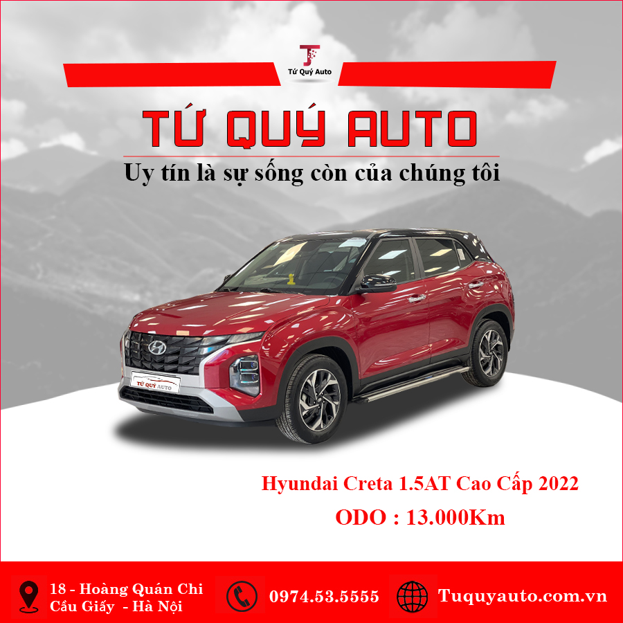 Xe Hyundai Creta Cao cấp 1.5 AT 2022 - Đỏ