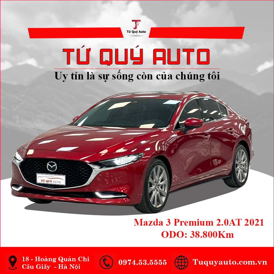 Xe Mazda 3 2.0L Signature Premium 2021 - Đỏ