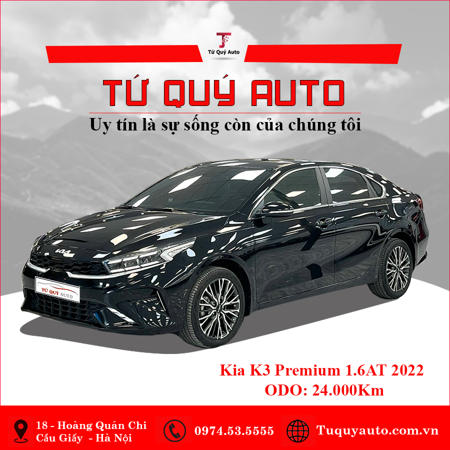 Xe Kia K3 Premium 1.6 AT 2022 - Đen