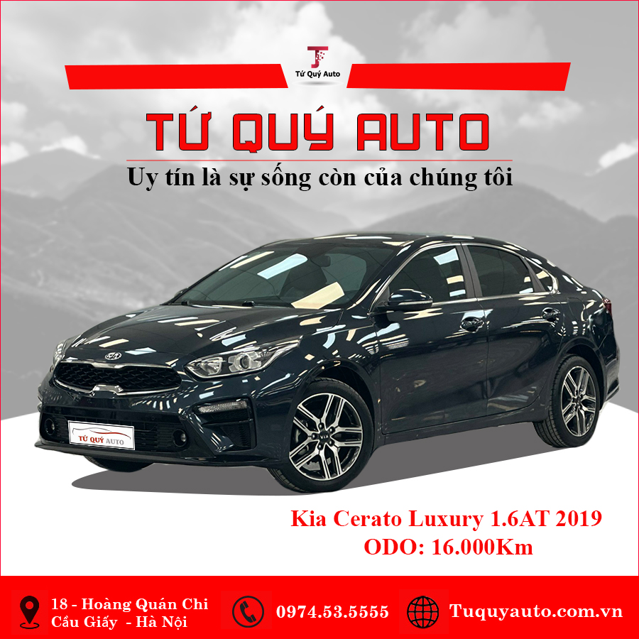 Xe Kia Cerato 1.6 AT Luxury 2019 - Xanh Đen