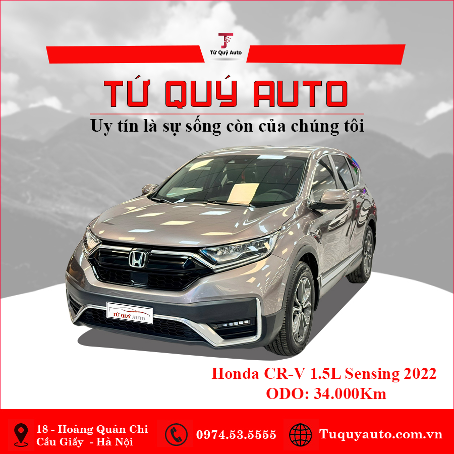 Xe Honda CRV 1.5L Sensing 2022 - Nâu