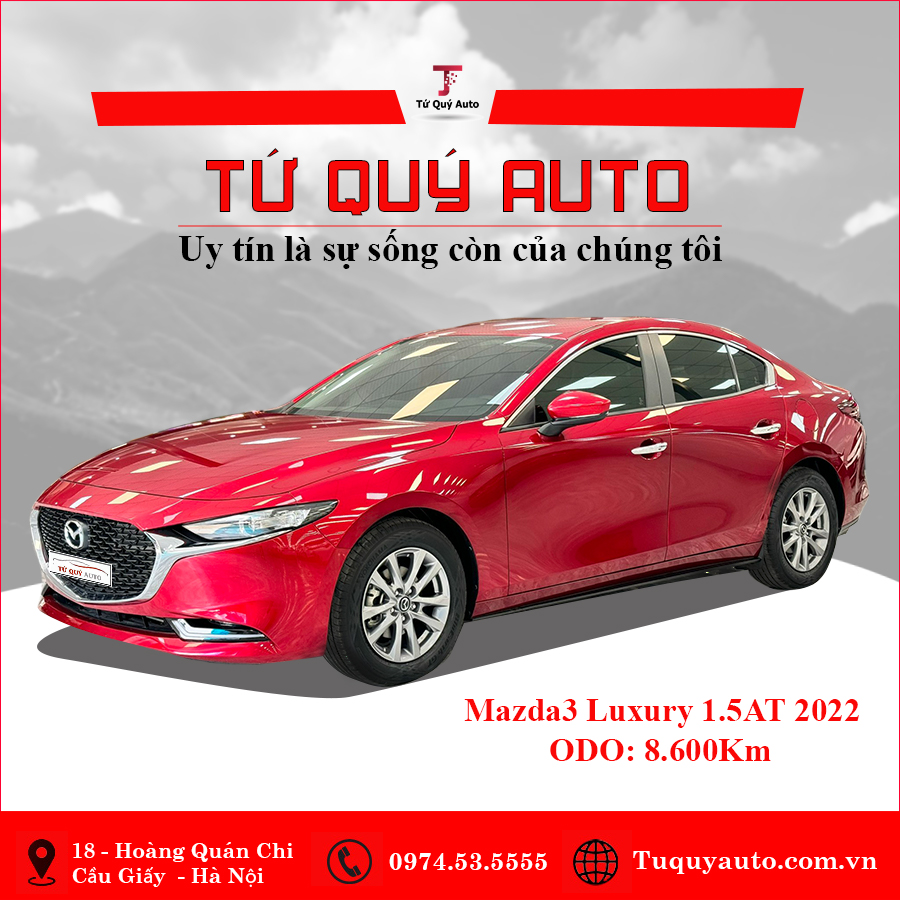 Xe Mazda 3 1.5L Luxury 2022 - Đỏ