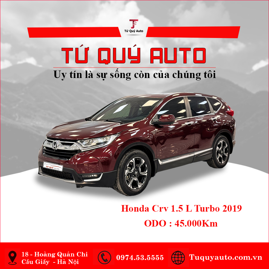 Xe Honda CRV 1.5L Turbo 2019 - Đỏ Mận