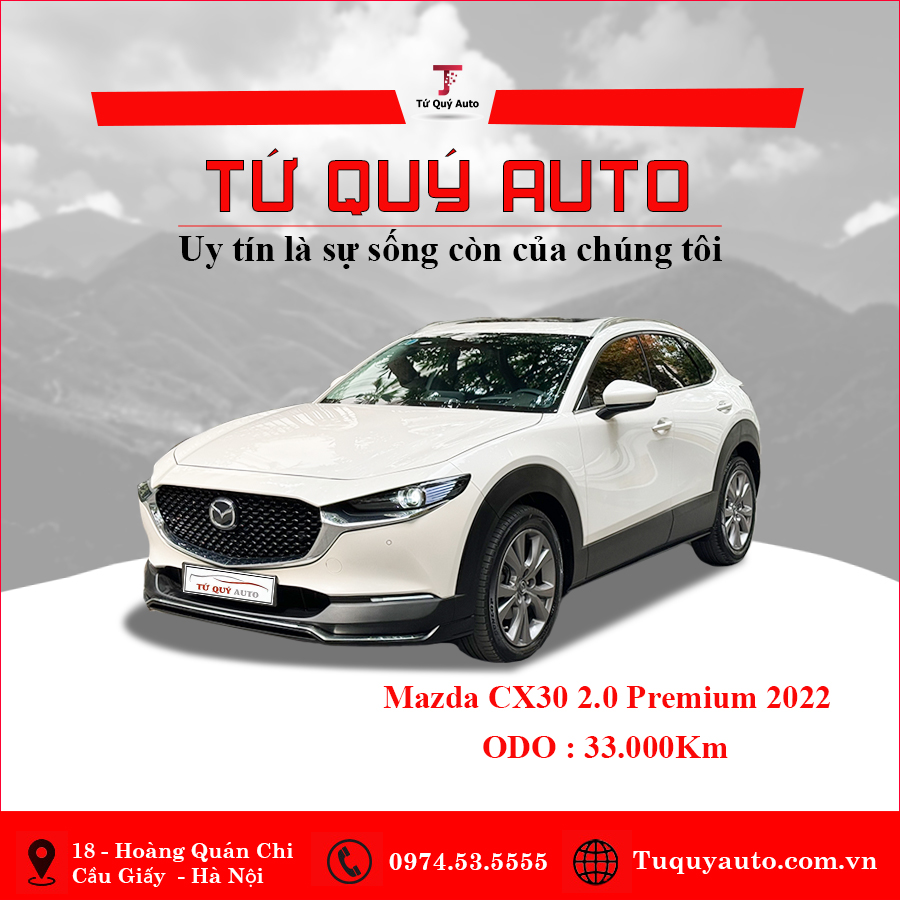 Xe Mazda CX 30 Premium 2.0 AT 2022 - Trắng