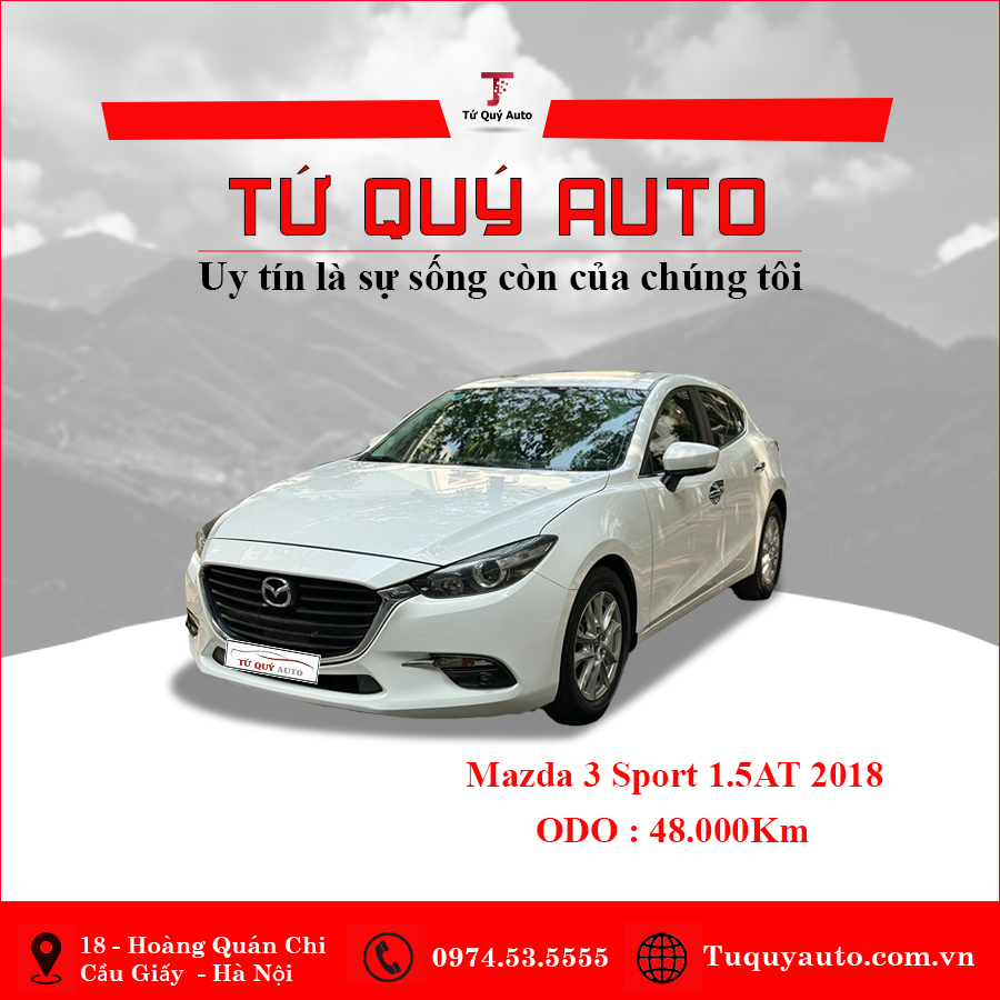 Xe Mazda 3 Hatchback 1.5 AT 2018 - Trắng