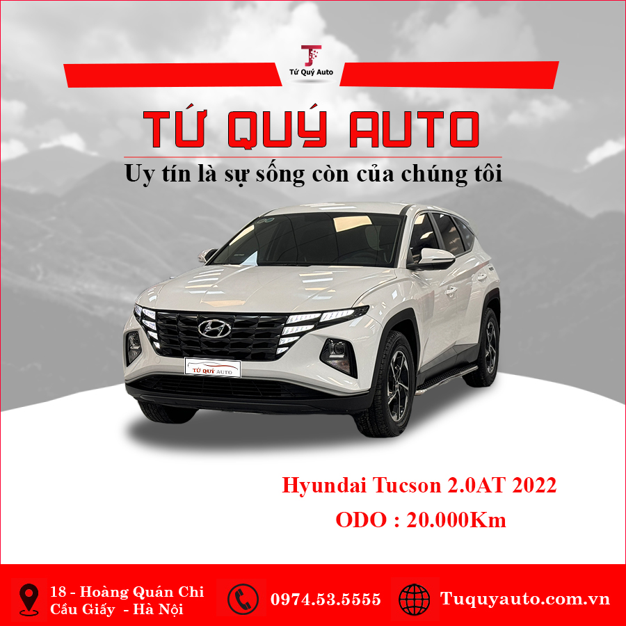 Xe Hyundai Tucson 2.0 AT Tiêu chuẩn 2022 - Trắng