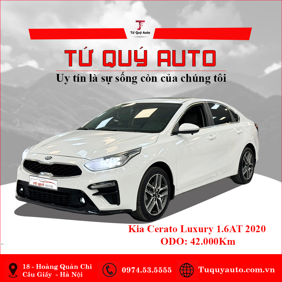 Xe Kia Cerato 1.6 AT Luxury 2020 - Trắng