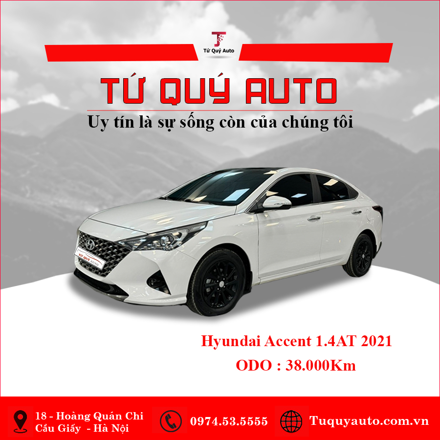 Xe Hyundai Accent 1.4 AT 2021 - Trắng