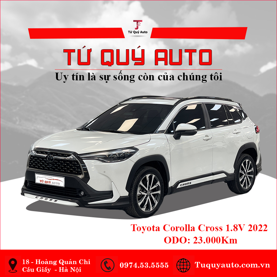 Xe Toyota Corolla Cross 1.8V 2022 - Trắng