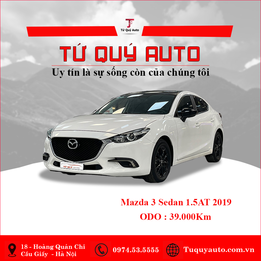 Xe Mazda 3 Sedan 1.5AT 2019 - Trắng