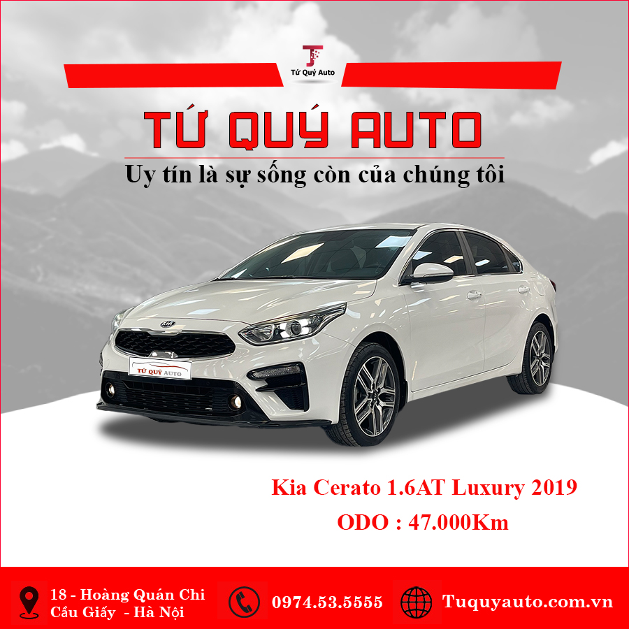 Xe Kia Cerato 1.6 AT Luxury 2019 - Trắng