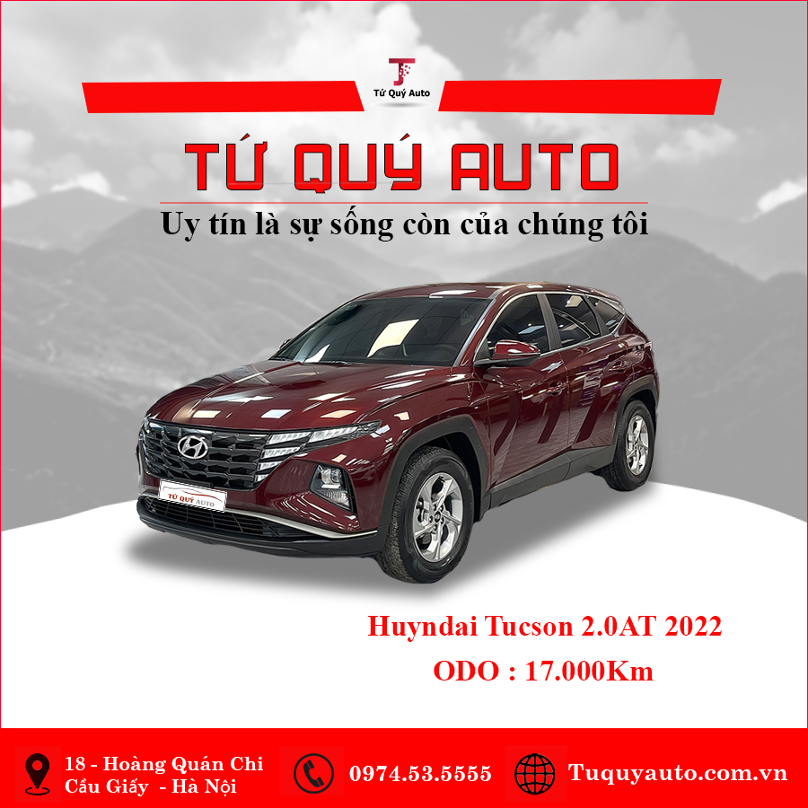 Xe Hyundai Tucson 2.0 AT Tiêu chuẩn 2022 - Đỏ Mận