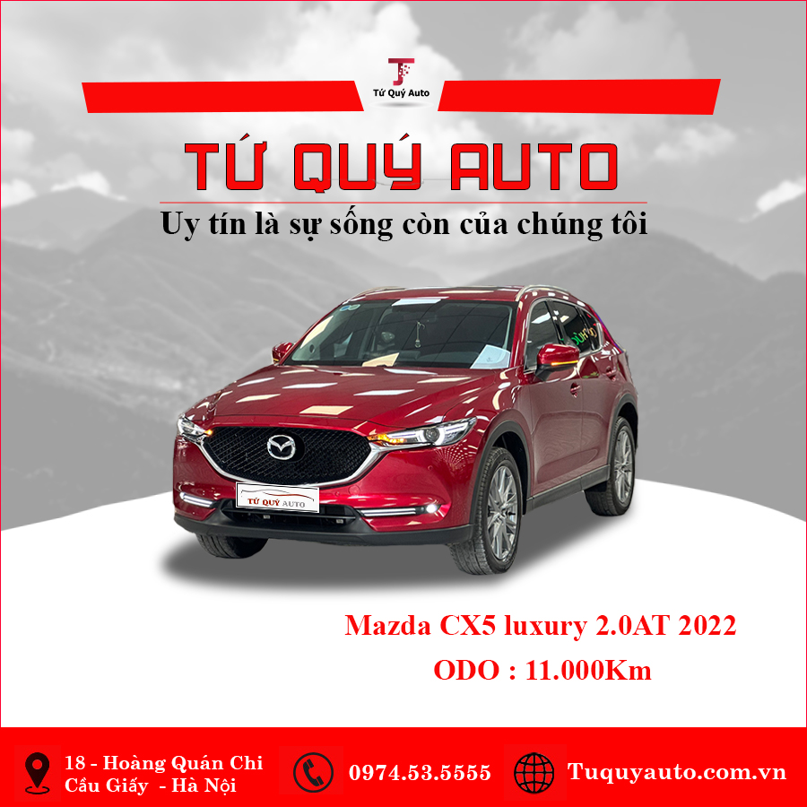 Xe Mazda CX5 Luxury 2.0 AT 2022 - Đỏ