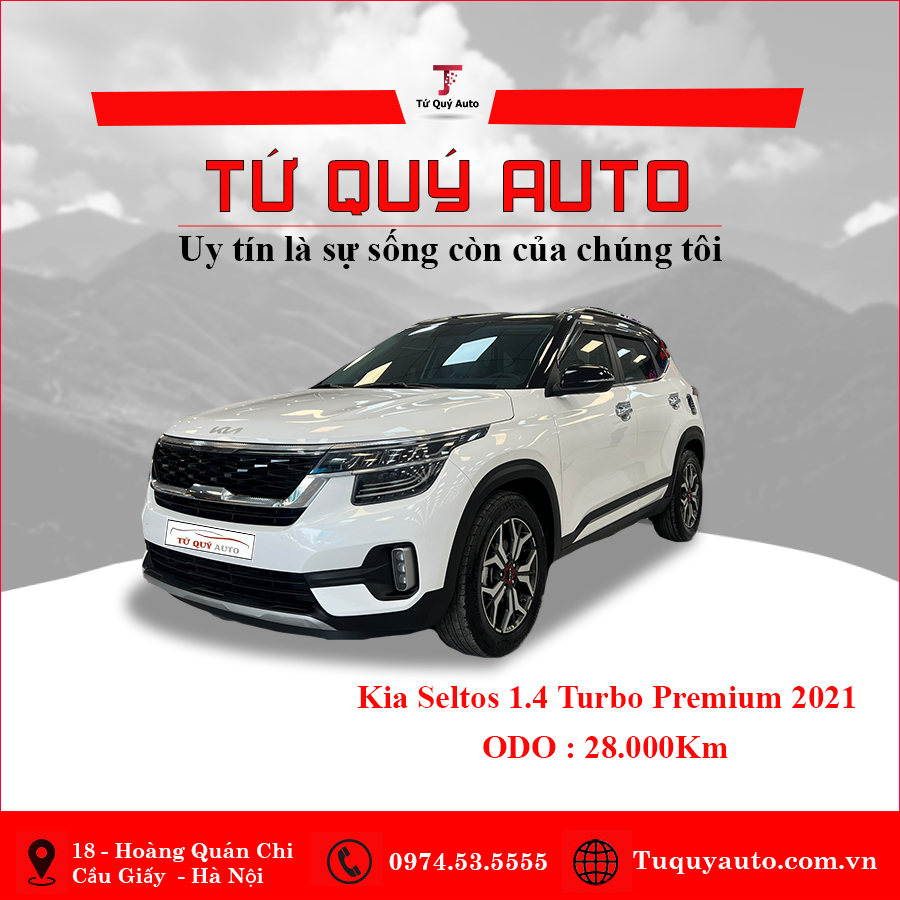 Xe Kia Seltos Premium 1.4 AT 2021 - Trắng