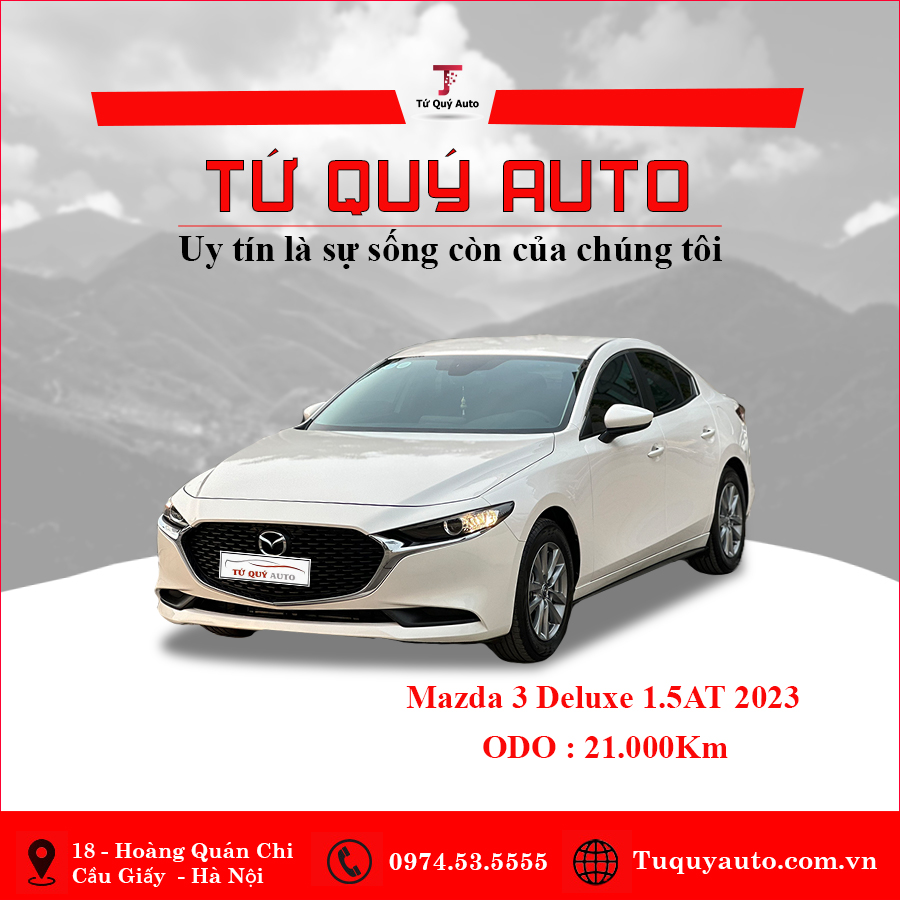 Xe Mazda 3 1.5L Deluxe 2023 - Trắng