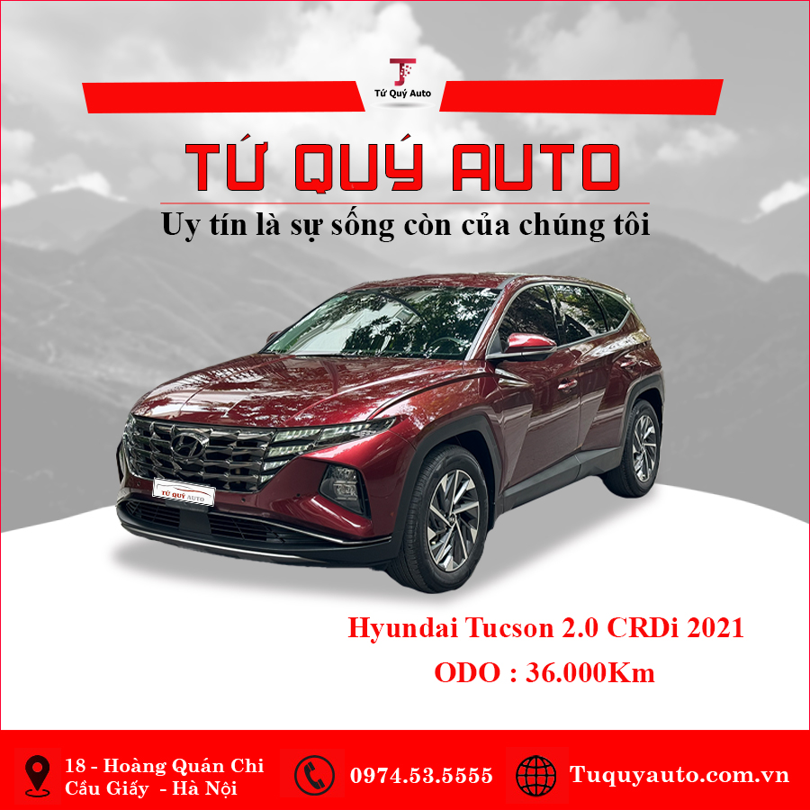 Xe Hyundai Tucson 2.0 AT CRDi Đặc biệt 2021 - Đỏ Mận