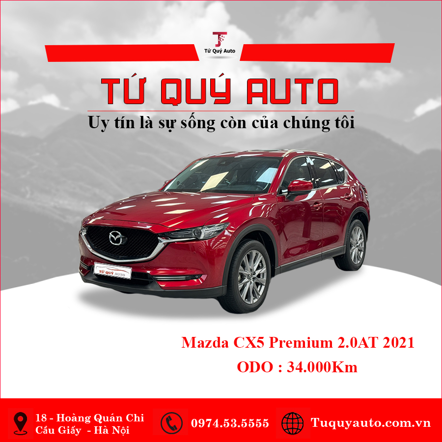 Xe Mazda CX5 Premium 2.0 AT 2021 - Đỏ