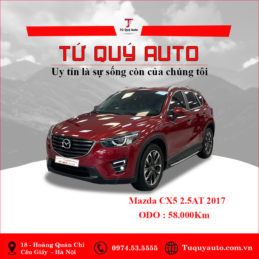 Xe Mazda CX5 2.5 AT 2WD 2017 - Đỏ