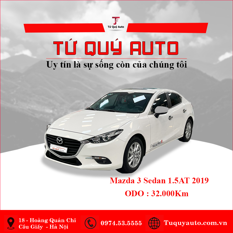 Xe Mazda 3 Sedan 1.5AT 2019 - Trắng